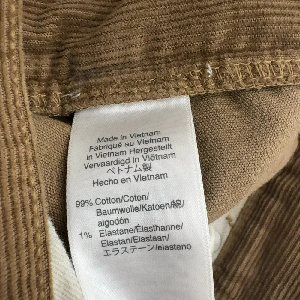 J Crew Pants Mens 33 Brown Cotton Corduroy 484 Slim Casual Preppy